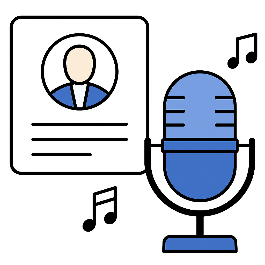 Ilustración de entrevistas y podcast